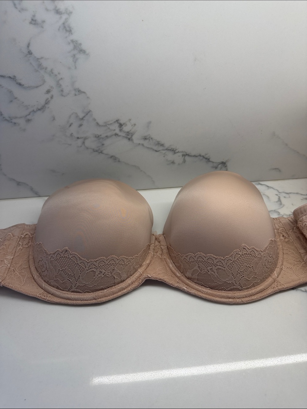torrid Nude Lace Strapless Bra